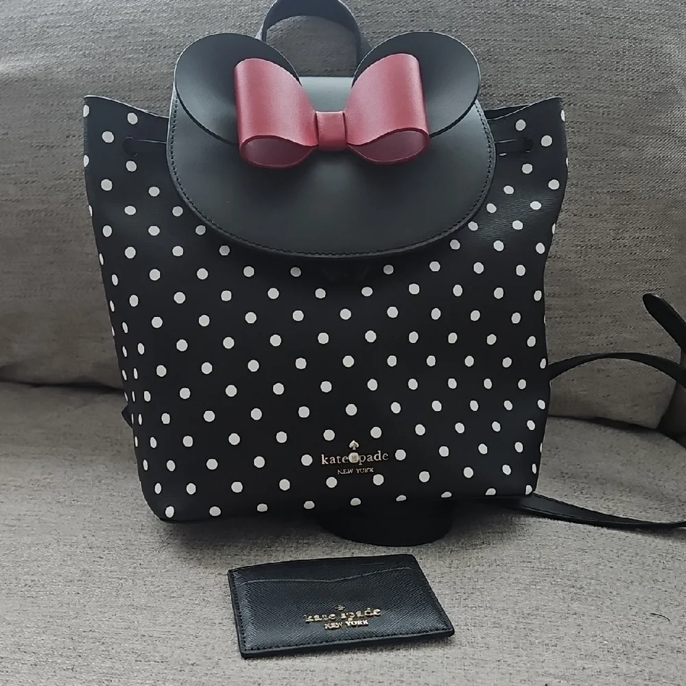 Disney Kate Spade Black Backpack & Wallet - Picture 2 of 4